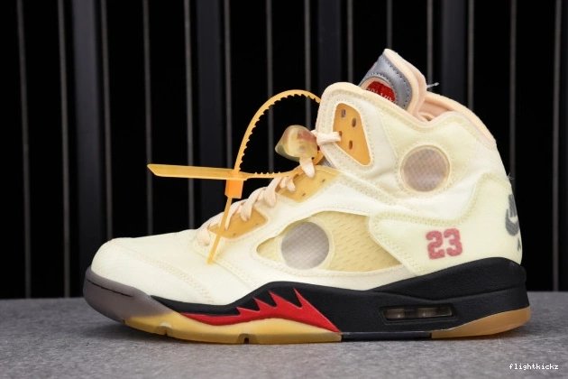 Retro 5 OFF-WHITE DH8565-100 Jordan Sail 0731
